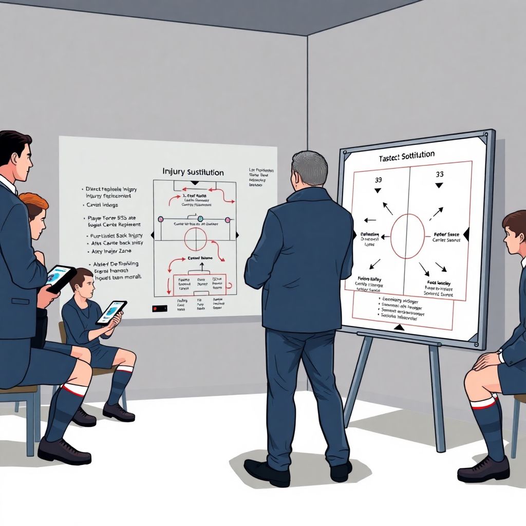 Интервью с тренером о стратегии замены игроков во время травм