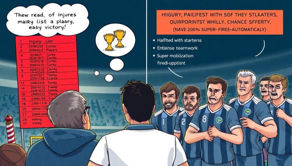 Подготовка к матчам: анализ состава соперника на основе травм - иллюстрация