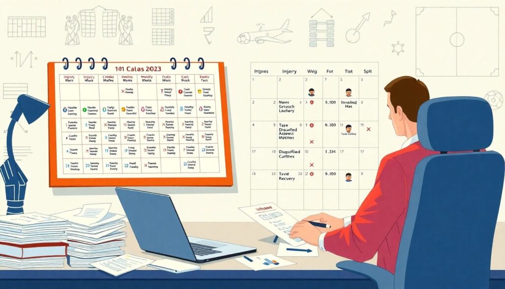 Травмы и дисквалификации: стратегический взгляд на календарь - иллюстрация