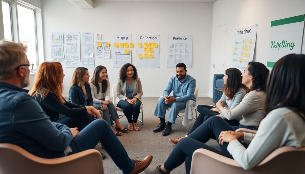 Интервью с лидером команды на тему восстановления - иллюстрация