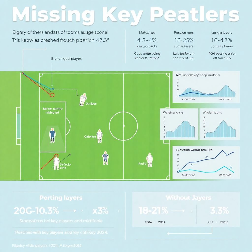 Оценка влияния отсутствующих игроков на качество футбольной игры