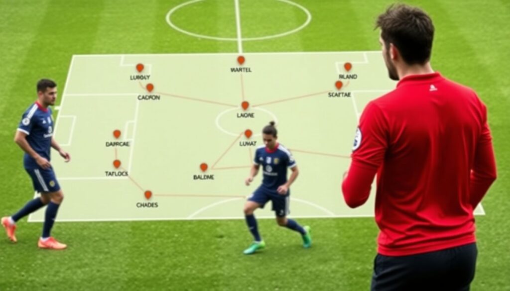 Подготовка к матчам с использованием тактических материалов - иллюстрация