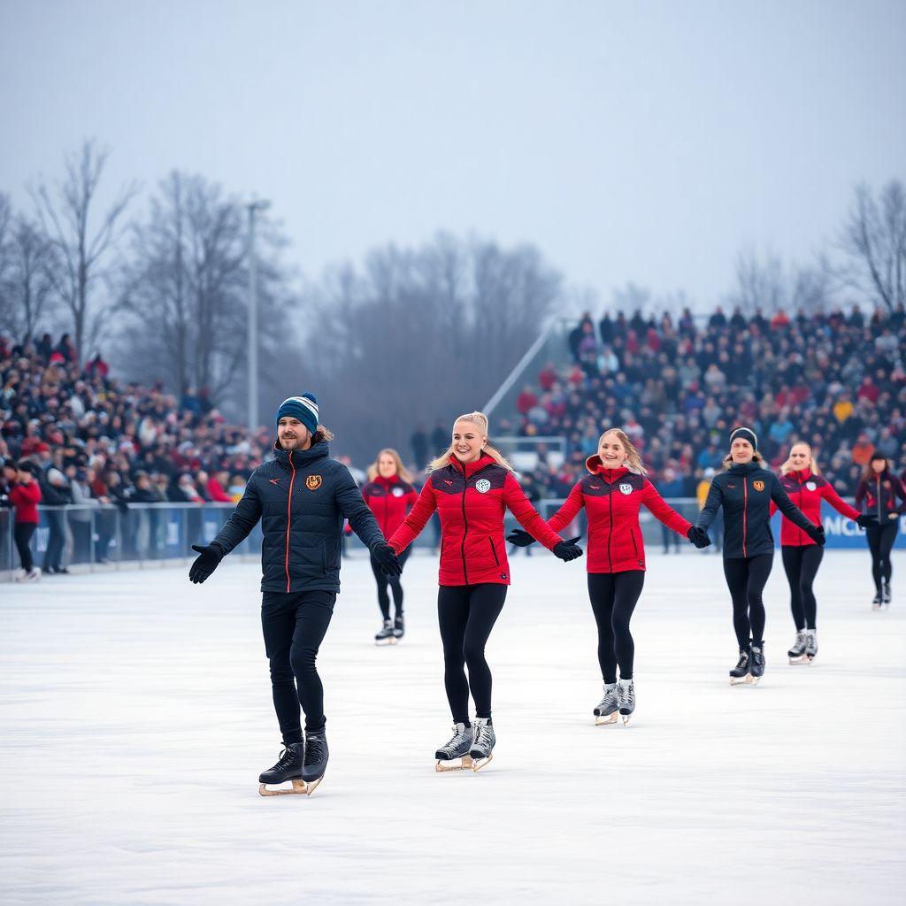 Массовая тренировка по фигурному катанию в Лужниках с Загитовой и Медведевой